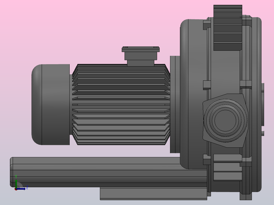 JQT-S系列双段高压旋涡式气泵[JQT-3000-S]左视图