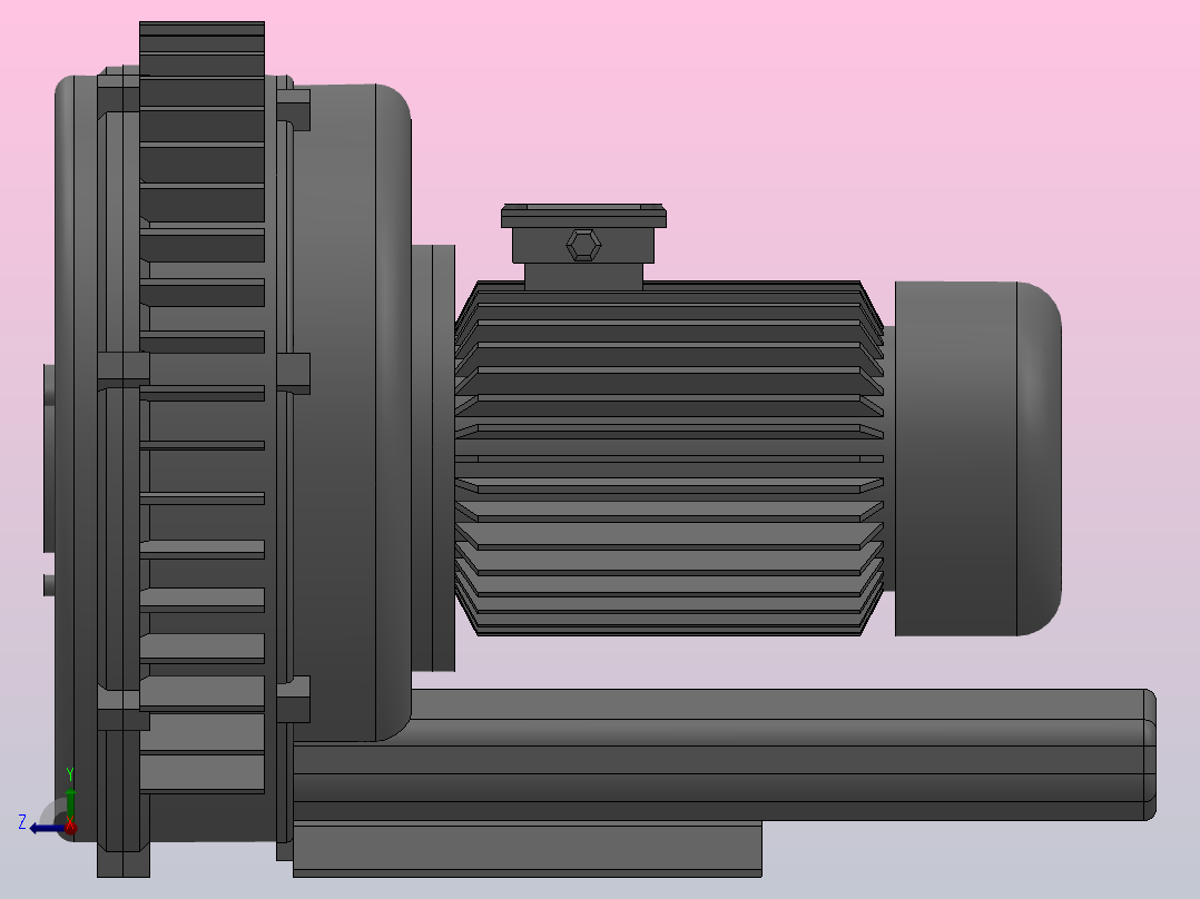 JQT-S系列双段高压旋涡式气泵[JQT-3000-S]右视图