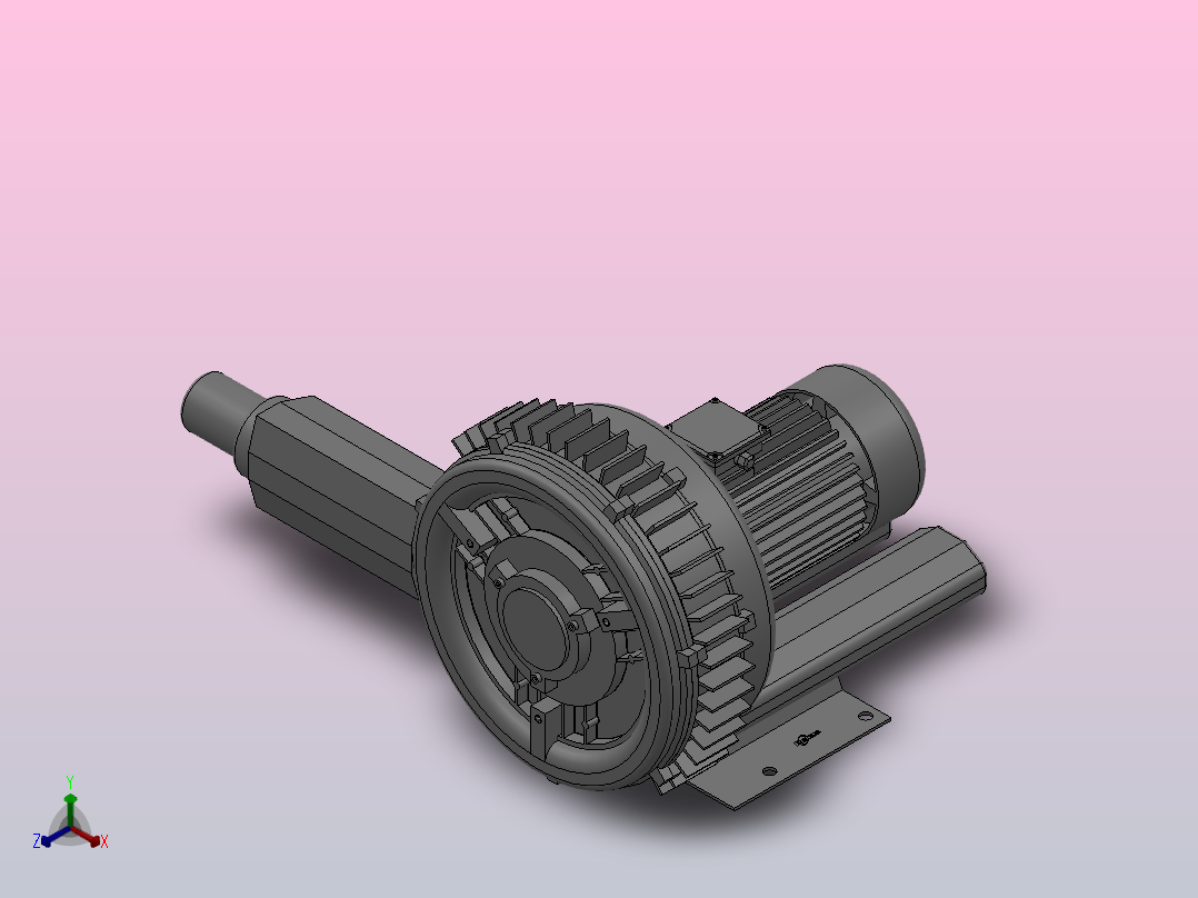 JQT-S系列双段高压旋涡式气泵[JQT-3000-S]正等轴测图