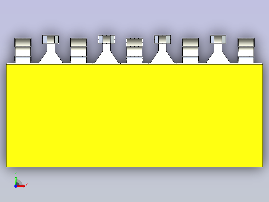 烘烤房3D模型前视图