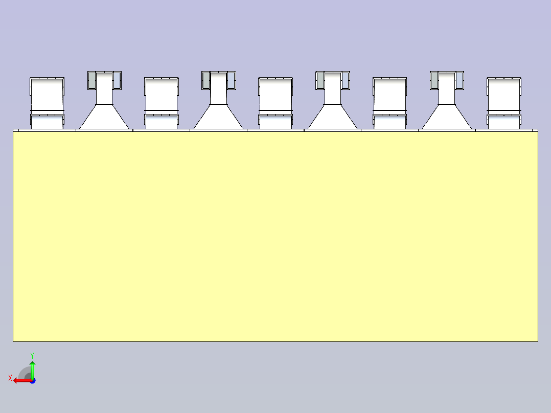 烘烤房3D模型后视图