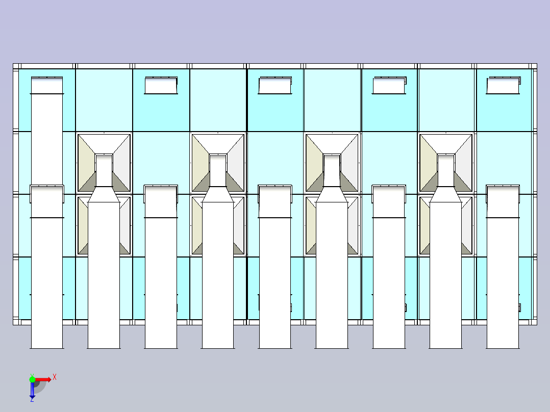 烘烤房3D模型俯视图