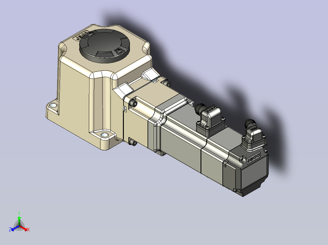 JSCC精研伺服减速电机 110mrf2正等轴测图