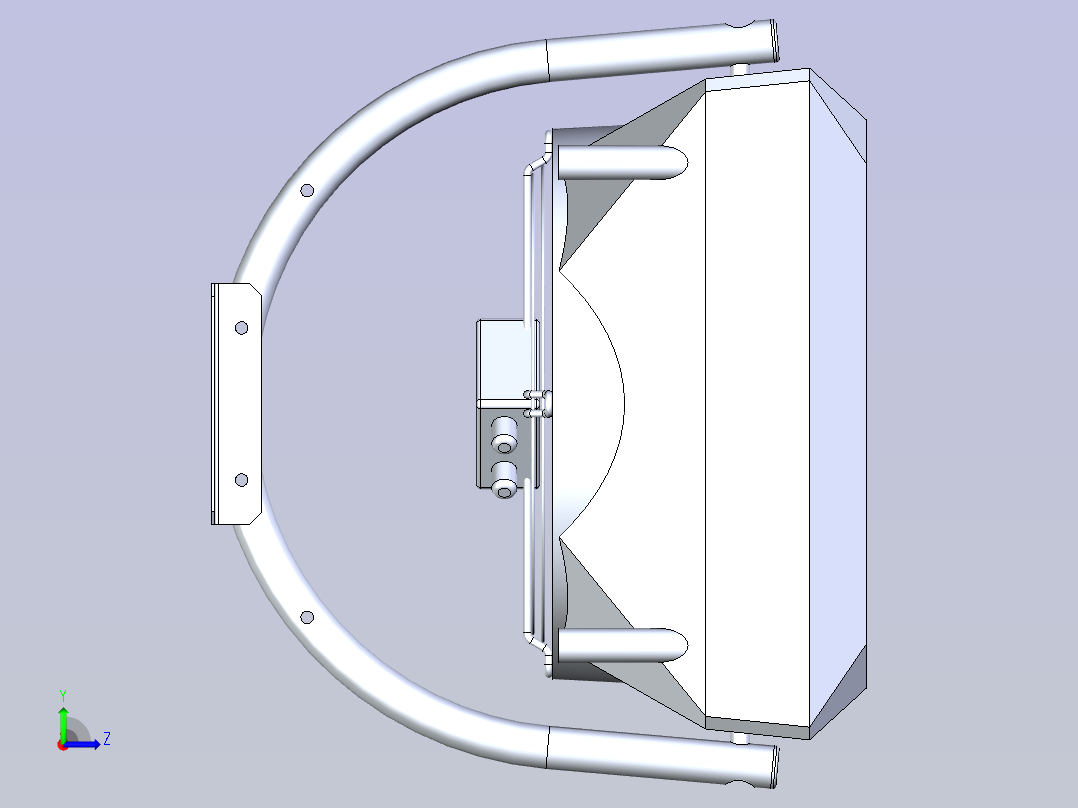 实用的圆形开关左视图
