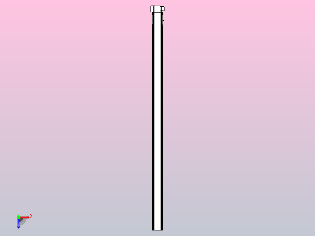 皮带直线轴半封闭可选导轨TPA-HNB-105D-90-L2050-RP-C-P20-N3俯视图