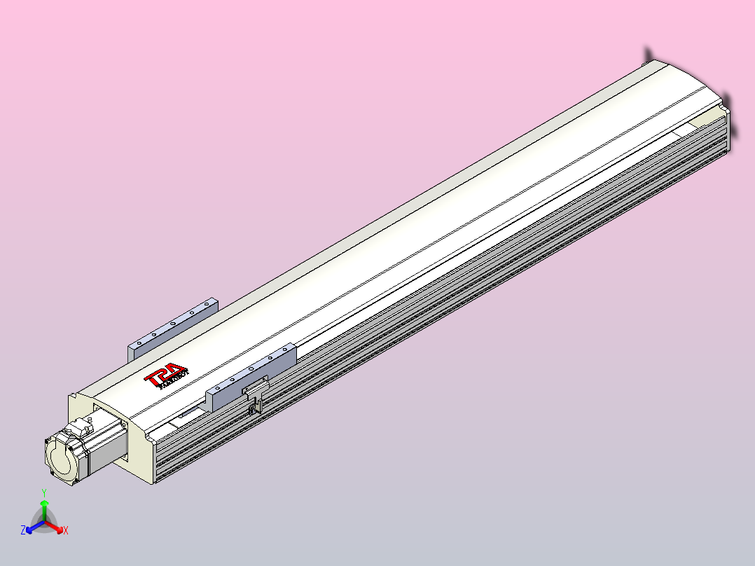 日规模组半封闭丝杆TPA-HNR-202D-2510C-L950-M-C-P75-N3主视图
