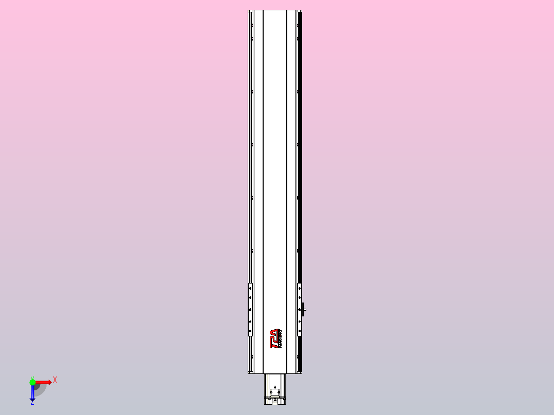 日规模组半封闭丝杆TPA-HNR-202D-2510C-L950-M-C-P75-N3俯视图