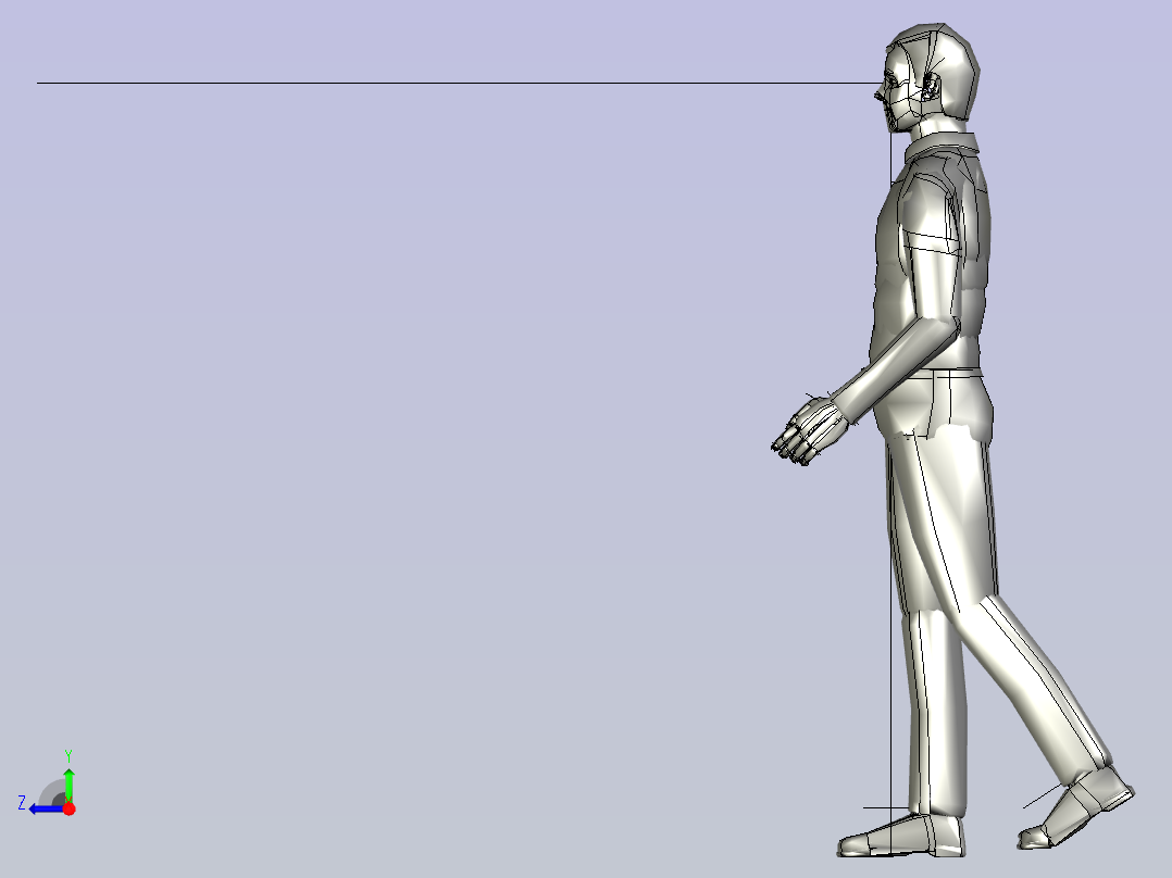 人物人体carraying_the_box_manikin右视图
