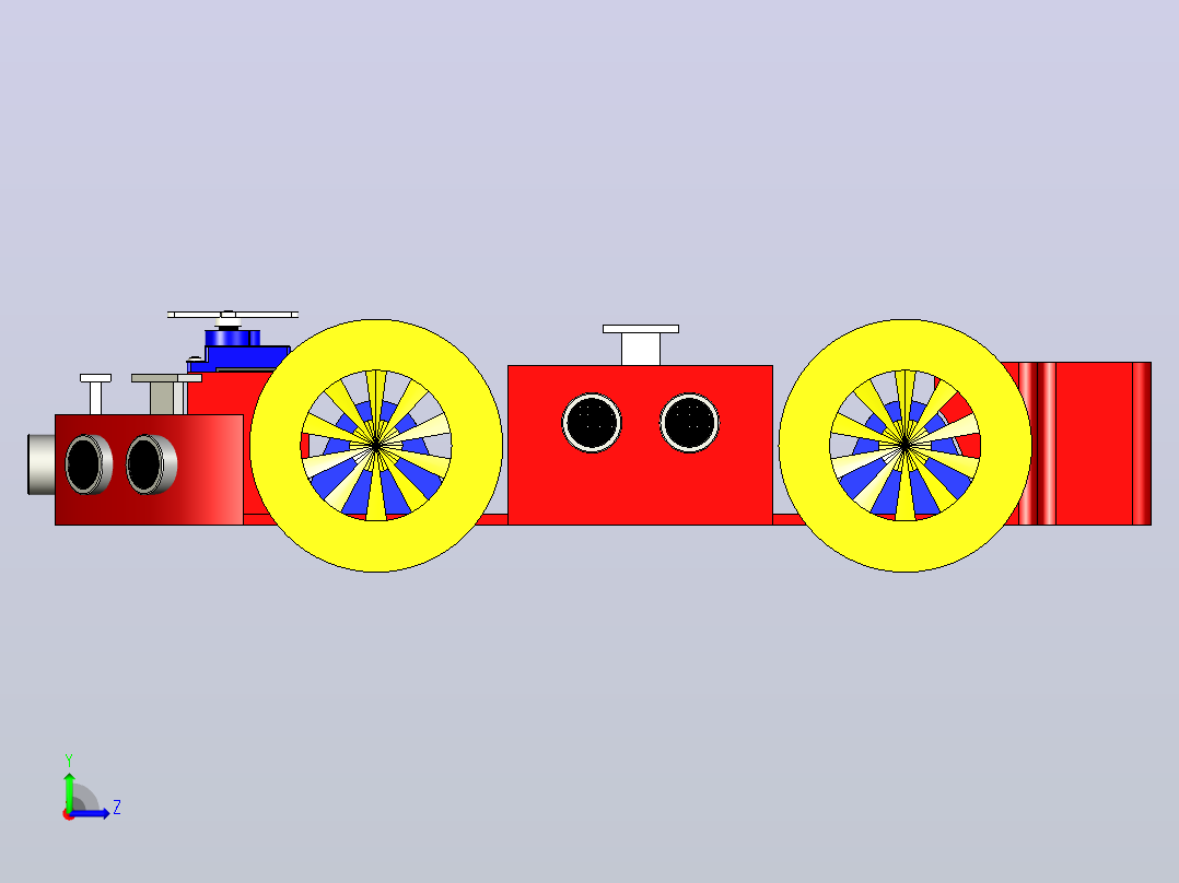 Rangka+Mobil+Pemadam传感器左视图