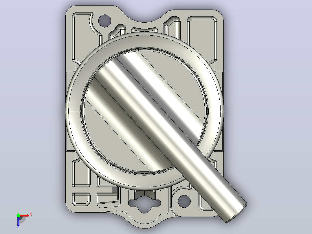平头按钮开关XA2EJ25俯视图