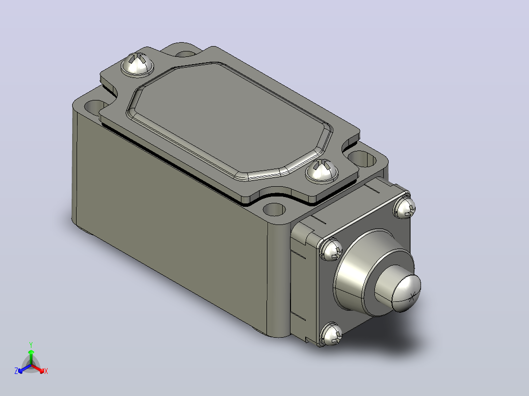 YBLX-K3_20S_Z行程开关三维模型202104正等轴测图