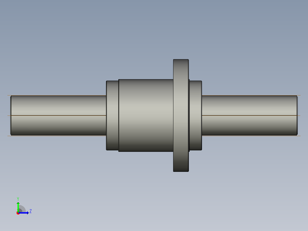 DGF4040-1.8x4滚珠丝杆3D模型左视图