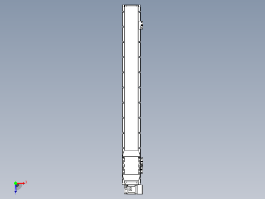 机器人皮带驱动直线轴TPA-GCB-120-P70-L900-RU-M20-N3俯视缩略图