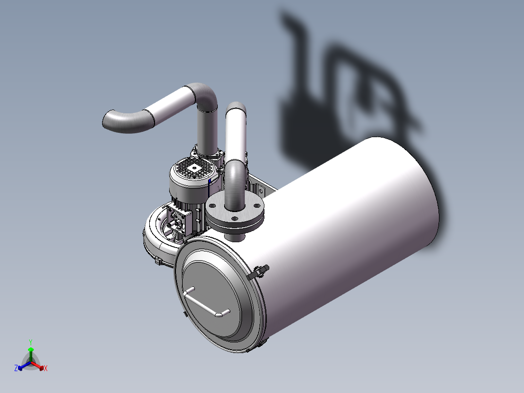 油雾分离器 sw18正等轴测图