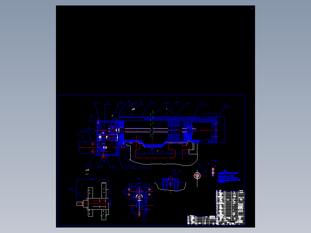 ca6140数控车床横向进给装配图