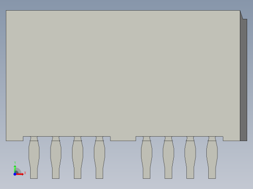 侧边卡连接器-458450001_stp前视缩略图