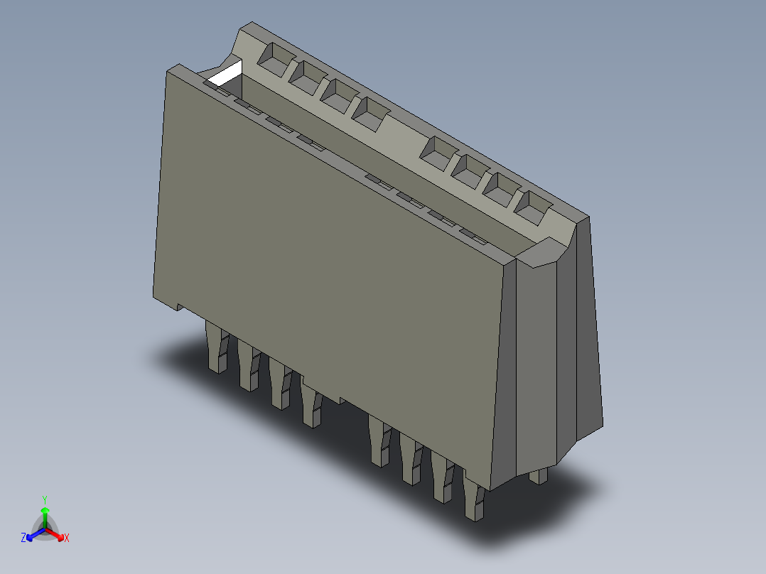 侧边卡连接器-458450001_stp正等轴测图