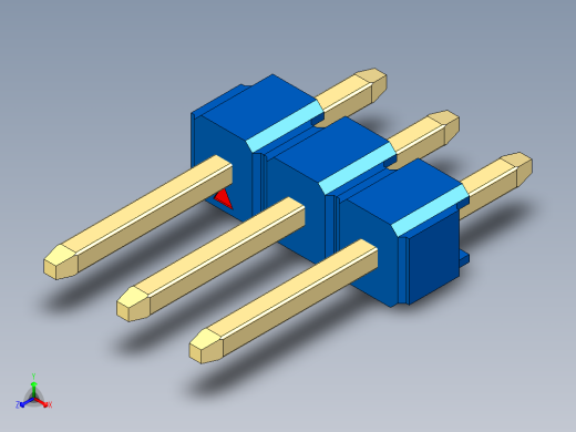彩色公头100mil（2.54mm）系列-DS1021_blue_1x03p_100mil_Type1_rev1.0