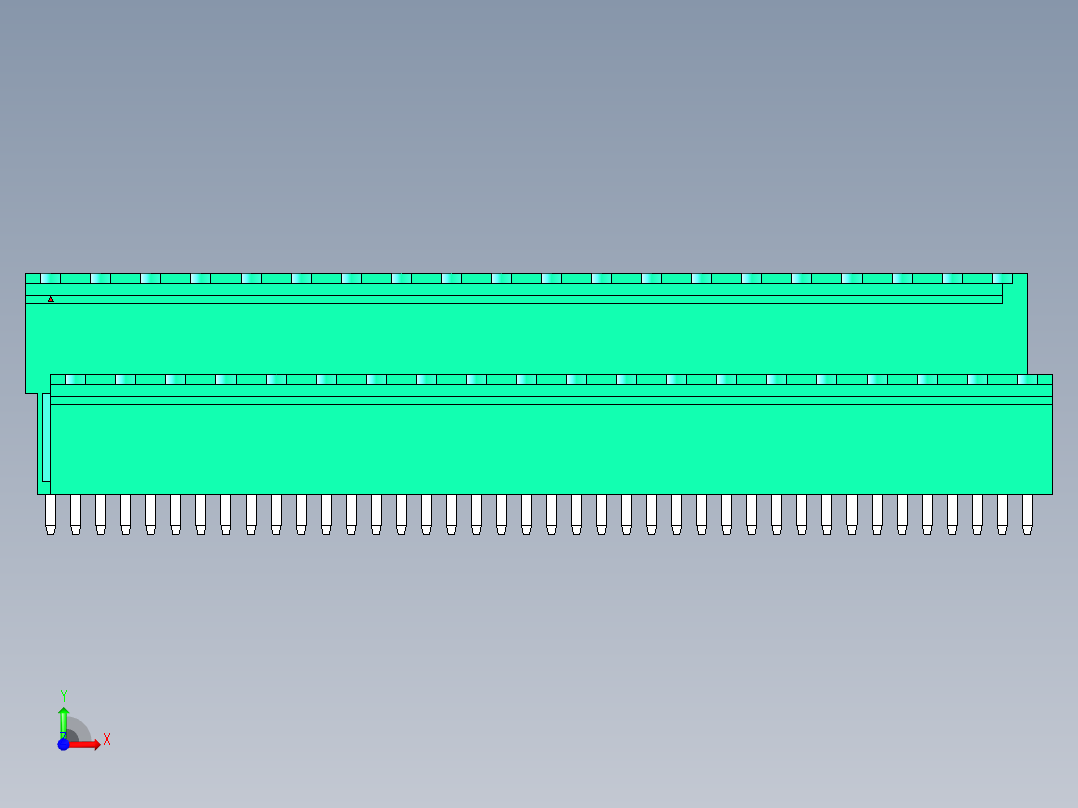 DEGSON 2EDG 系列 5.0mm 可插拔接线端子组-2EDGVT-5.0-40P-14-00AH前视图