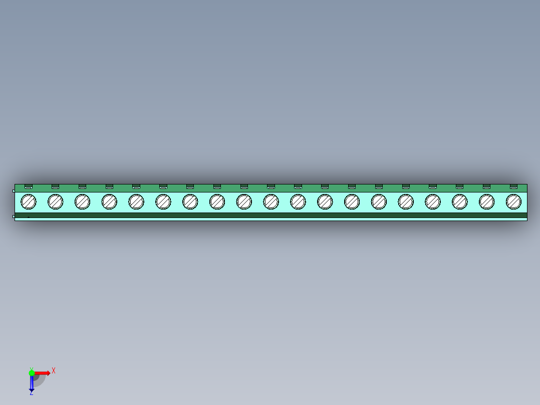 DEGSON DG128 系列 5.07.5mm 接线端子-DG128-7.5-19P-14-00AH俯视图