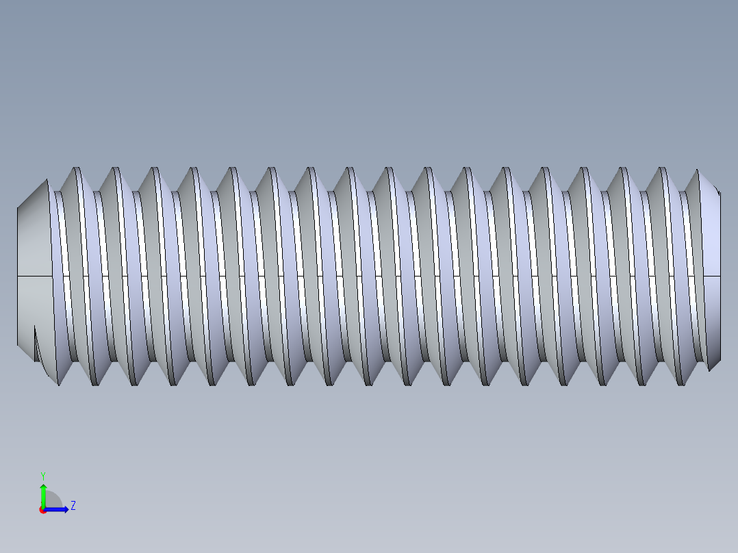 UNC 平头紧定螺钉-UNC SET SCREW 0.3125 x1.000.STEP左视图