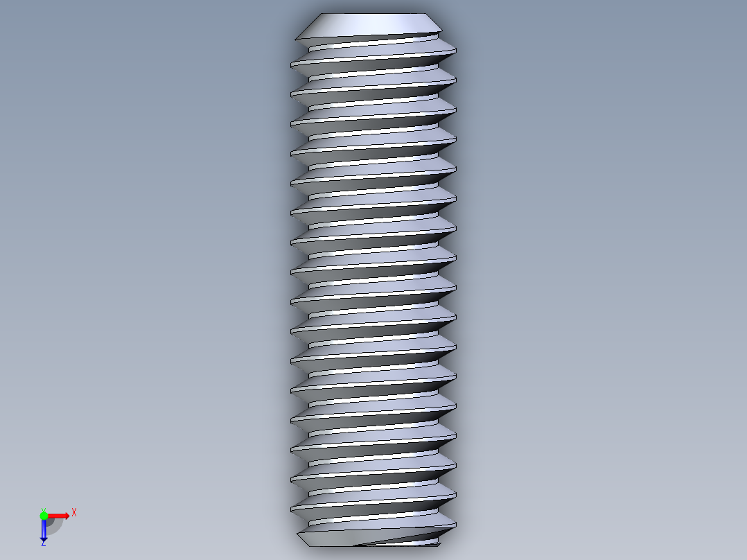 UNC 平头紧定螺钉-UNC SET SCREW 0.3125 x1.000.STEP俯视图