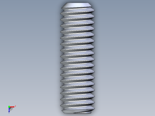 UNC 平头紧定螺钉-UNC SET SCREW 0.3125 x1.000.STEP俯视缩略图