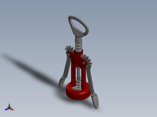 螺旋开瓶器11正等轴测缩略图