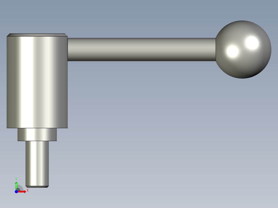 安全张紧杆球形把手前视图