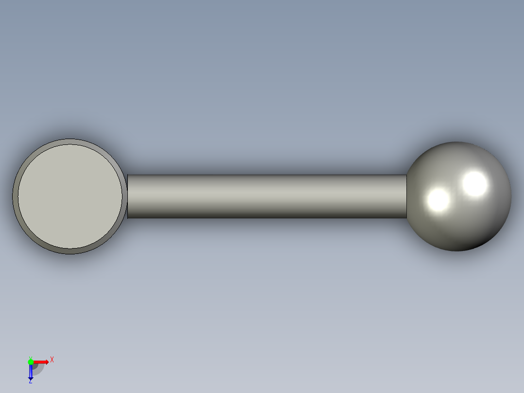 安全张紧杆球形把手俯视图