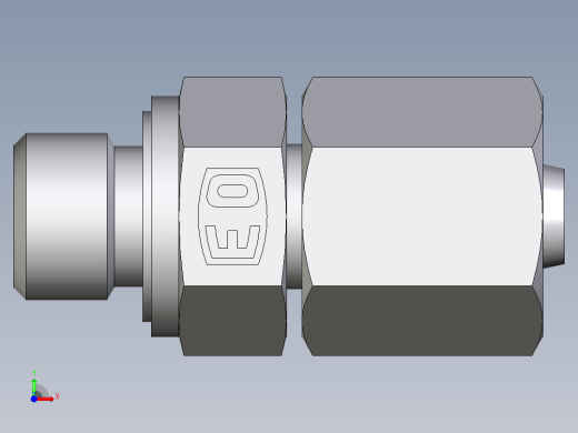 卡套式工业通用硬管接头EO_Swivel_connector_EGE06LREDCF前视缩略图
