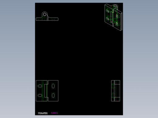 鋅合金鉸鏈CMZ-2D多系列多零件图纸模型