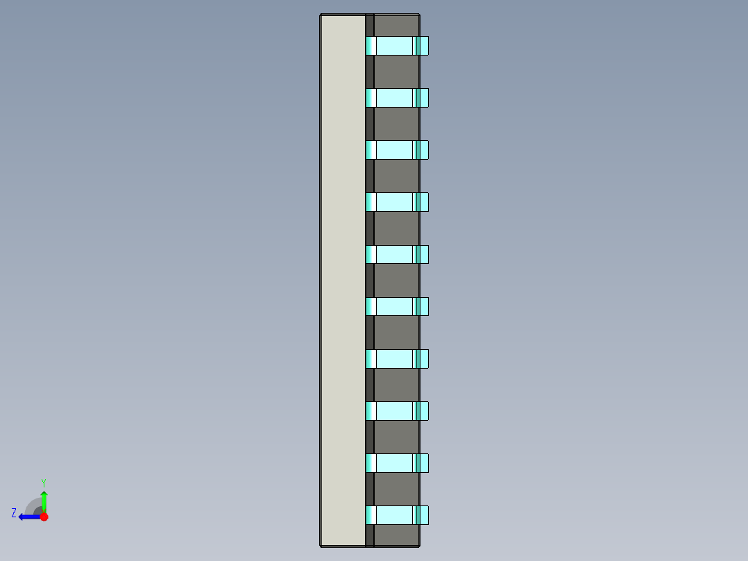 元器件3D封装SOIC20W45右视图
