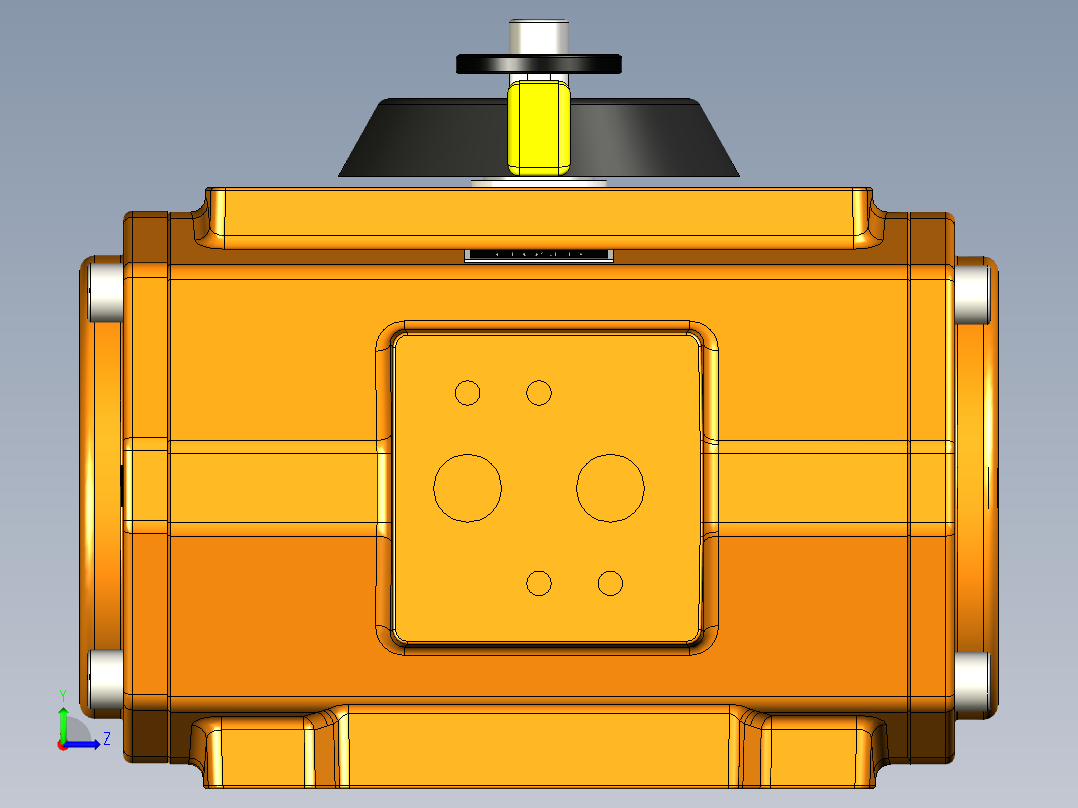 EL-O-Matic PD-60气动执行器左视图