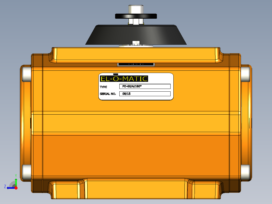 EL-O-Matic PD-60气动执行器右视图