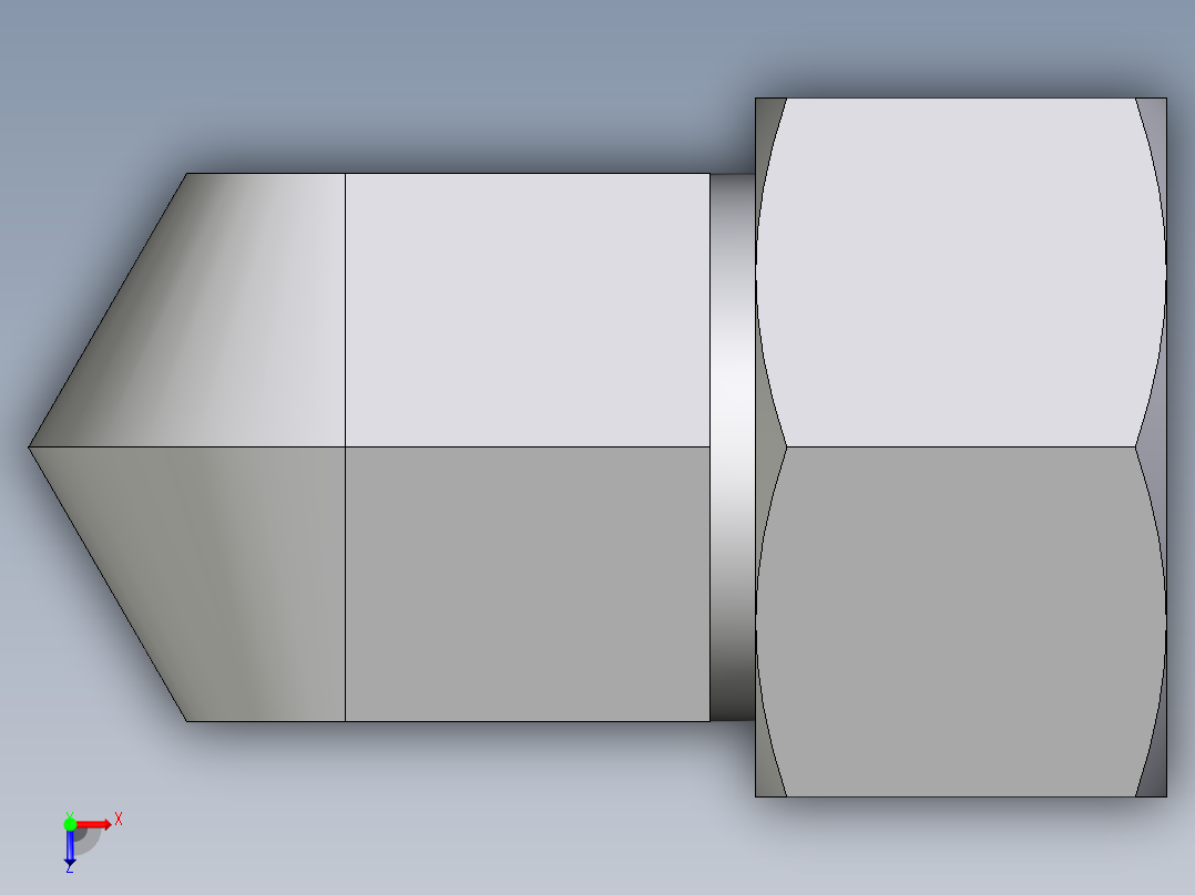卡套式工业通用硬管接头EO_Male_stud_elbow_WE25S1NPT71俯视图