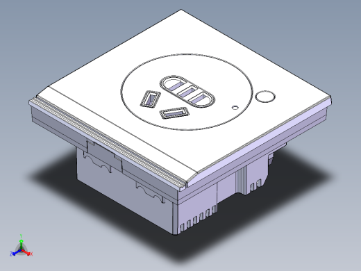 国标插座 SW STP IGS正等轴测缩略图