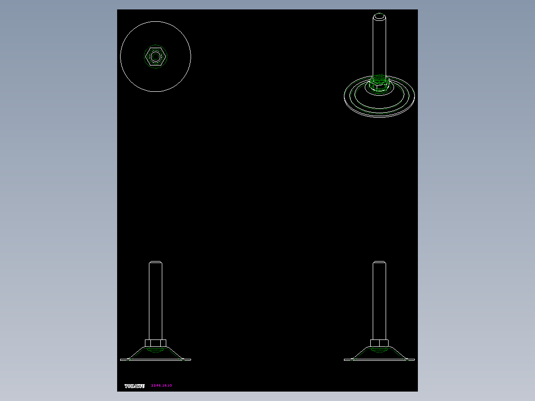 喇叭調整腳座5546-2D多系列多零件图纸模型