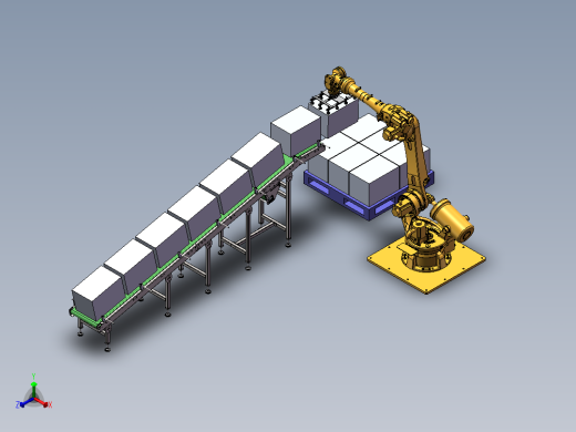 码垛流水线正等轴测缩略图