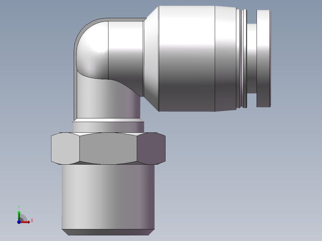 螺纹弯通APL8-G02(2分8厘)前视图