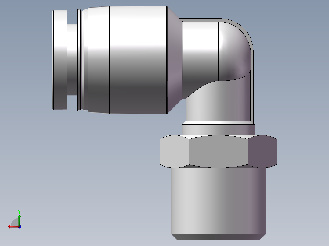 螺纹弯通APL8-G02(2分8厘)后视图