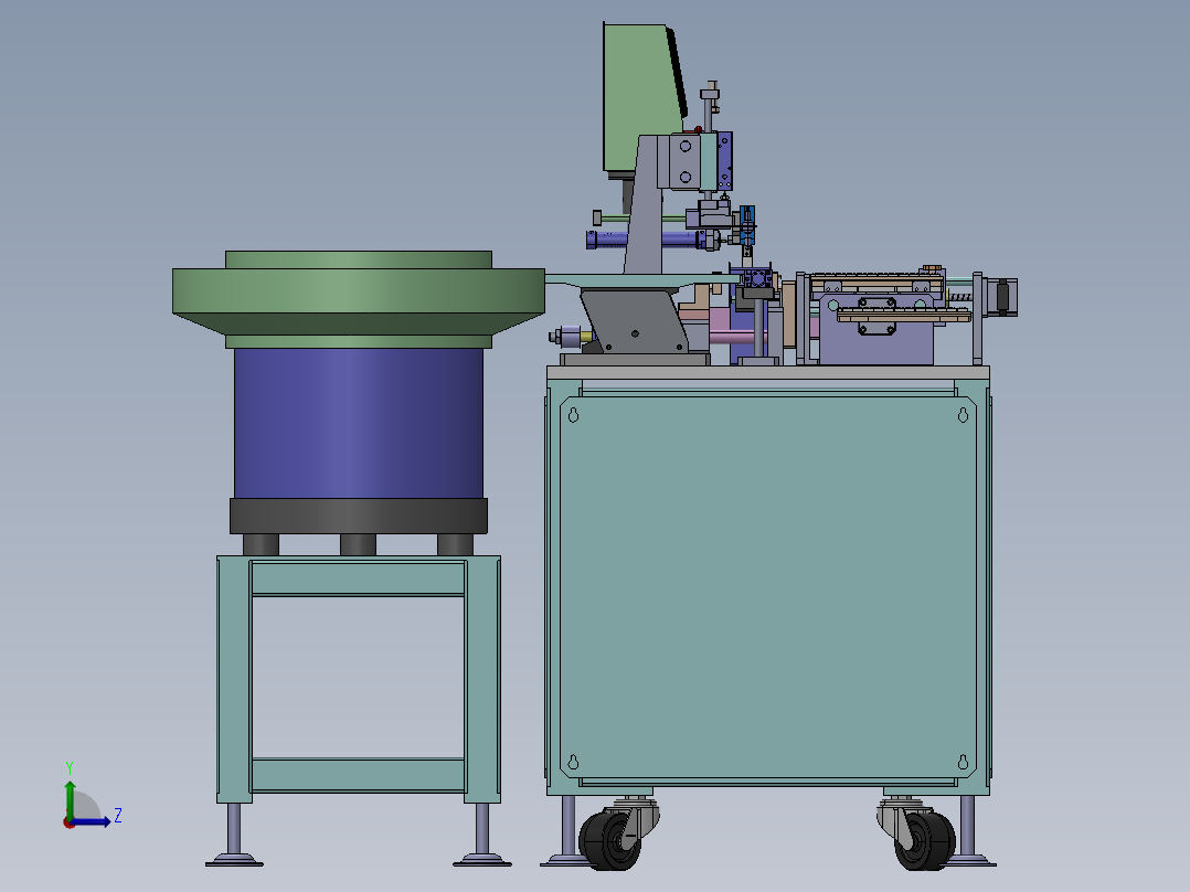 弹性薄板自动焊接机左视图