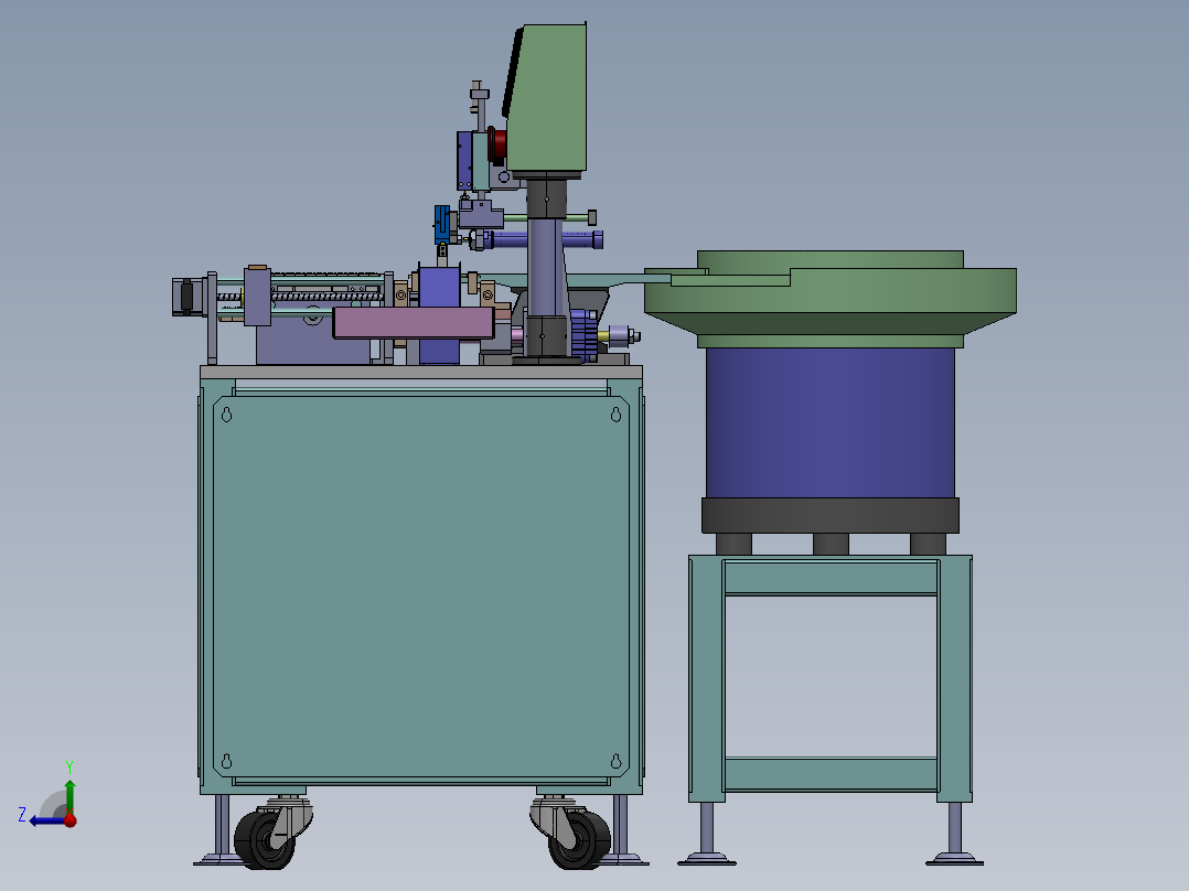 弹性薄板自动焊接机右视图