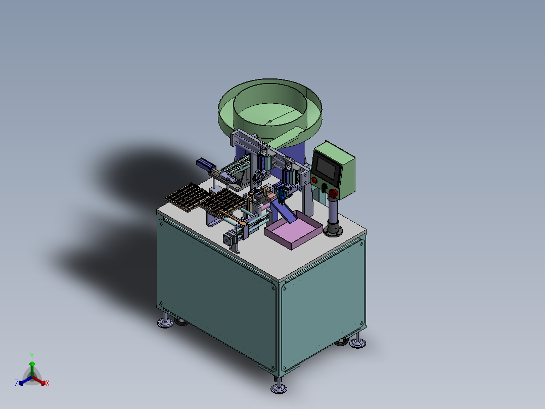 弹性薄板自动焊接机正等轴测图