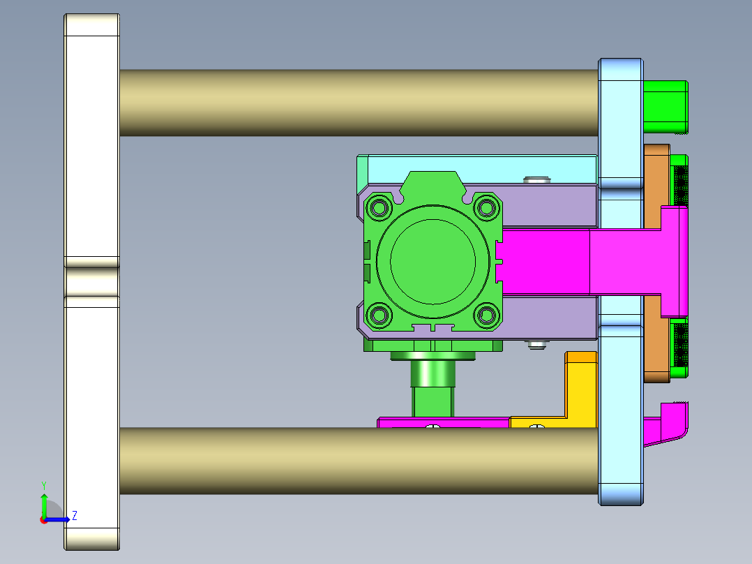 X1-CNC1笔记本CNC工装夹具三维模型-0314左视图