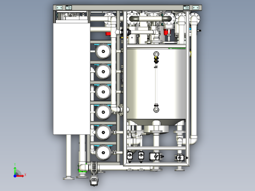 撬装两段式低压反渗透系统stp前视缩略图