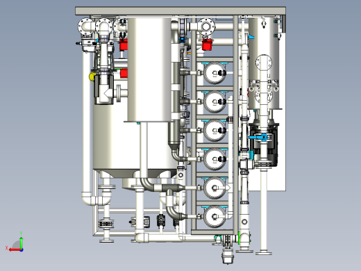 撬装两段式低压反渗透系统stp后视缩略图