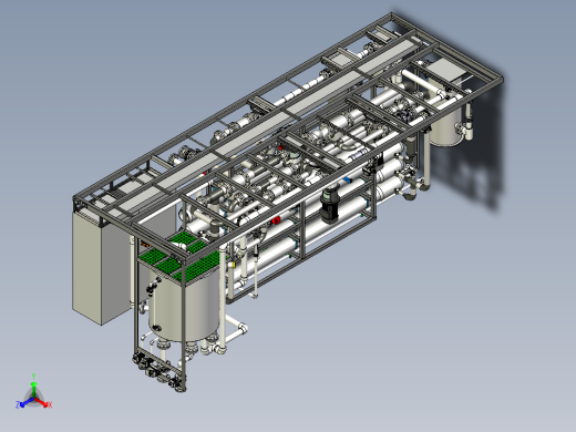 撬装两段式低压反渗透系统stp正等轴测缩略图