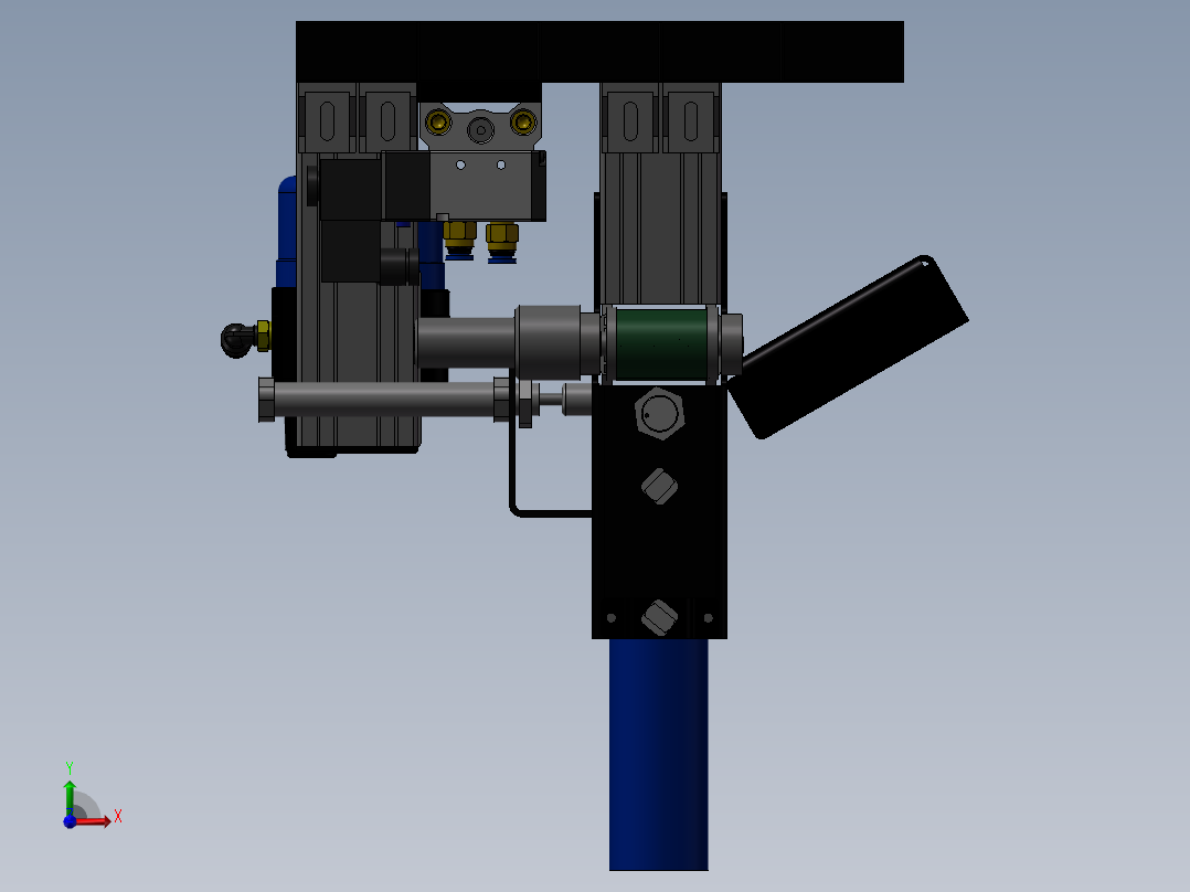 工件气压测试平台sw18前视图