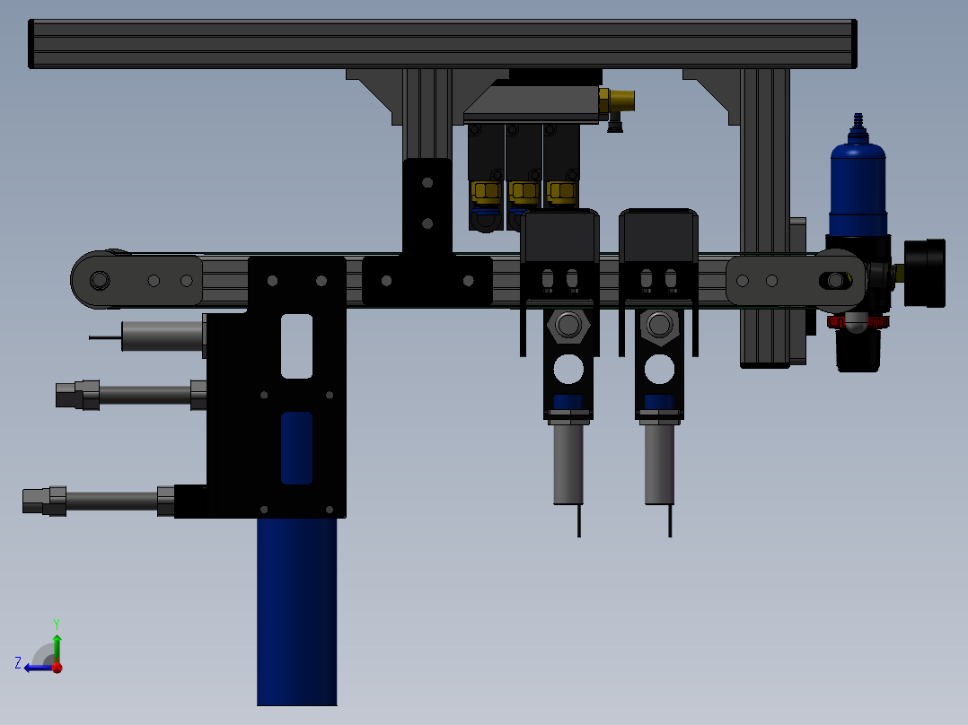 工件气压测试平台sw18右视图
